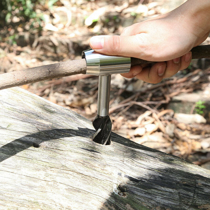 survival settlers tool bushcraft hand vijzel wrench hout vijzel boor handmatige vijzel voor bushcraft rugzak en camping