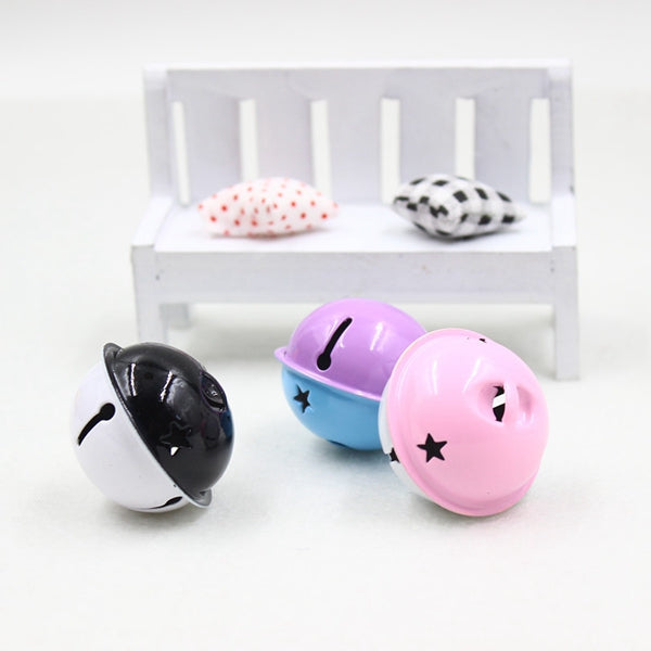 4pcs 4cm jingle bell voor kerstboom decoratie dubbele kleur bell charms metalen ornamenten hanger
