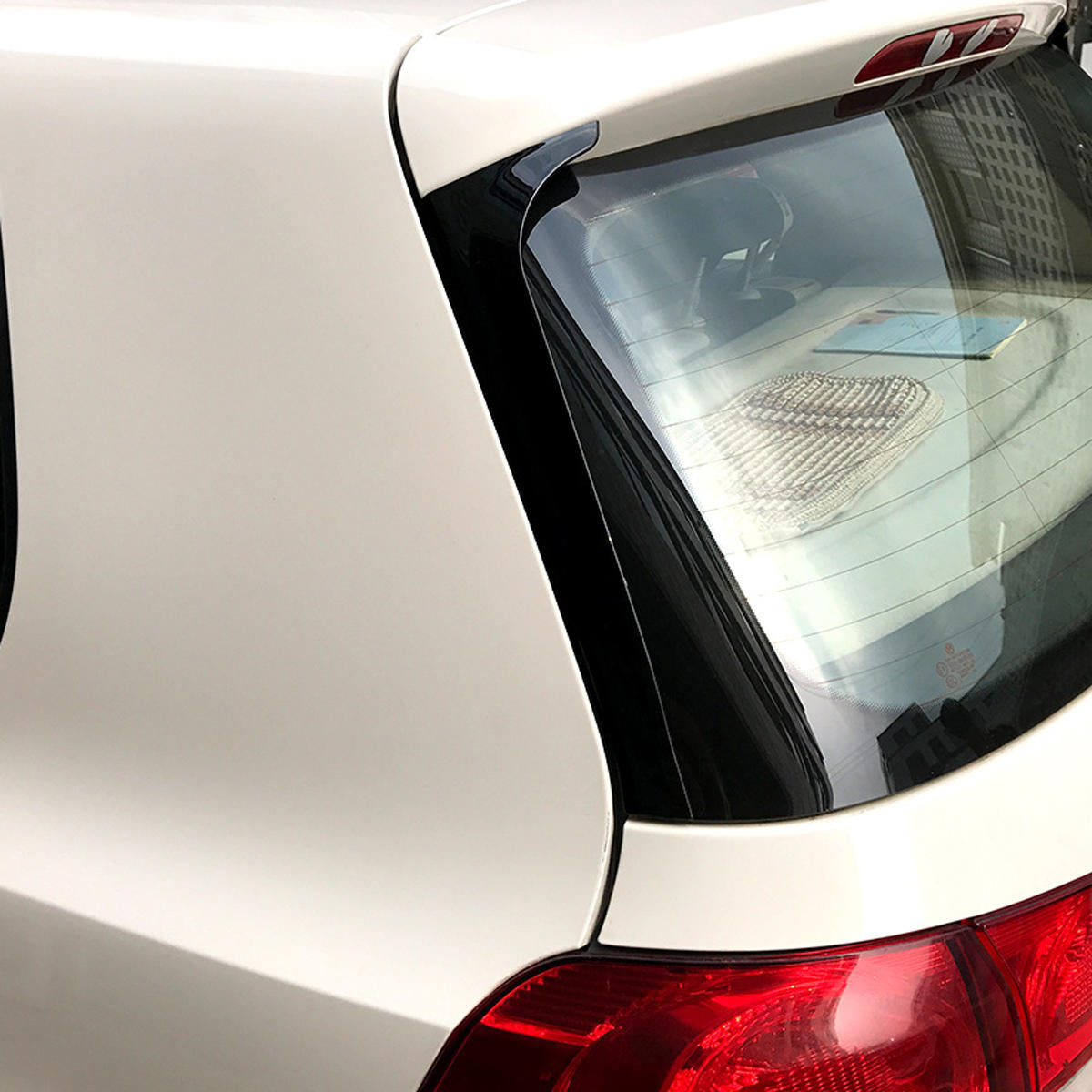 2 stuks auto zwart gloss black achterruit side spoiler wing canards splitter voor vw golf 6 mk6 2008-2013