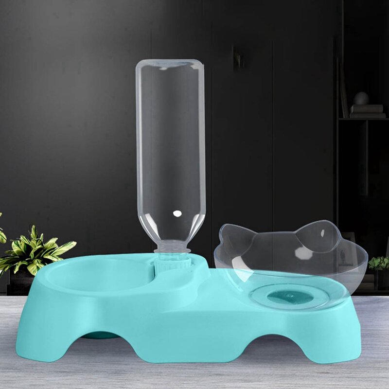 15 graden verhoogde voerbak voor katten kattenvoer watervoeder plastic gekantelde verhoogde kom voor huisdierenverzorging