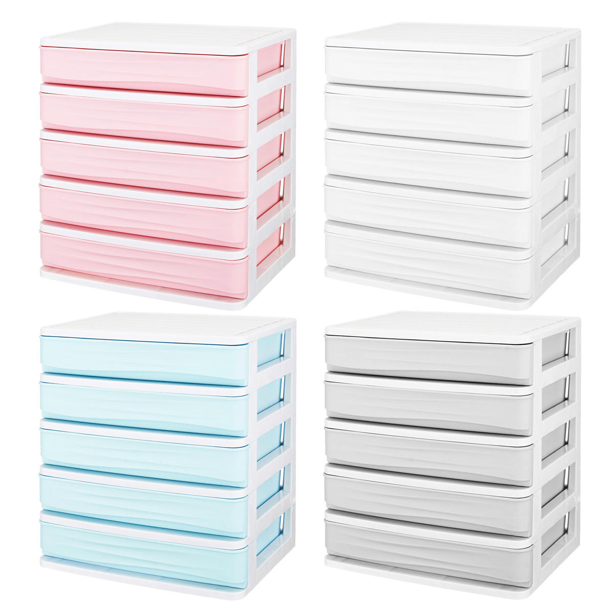2/3/4/5 tier layer plastic desktop organizer manden lade sieraden make-up case ruimtebesparend eenvoudige tafel opbergdoos