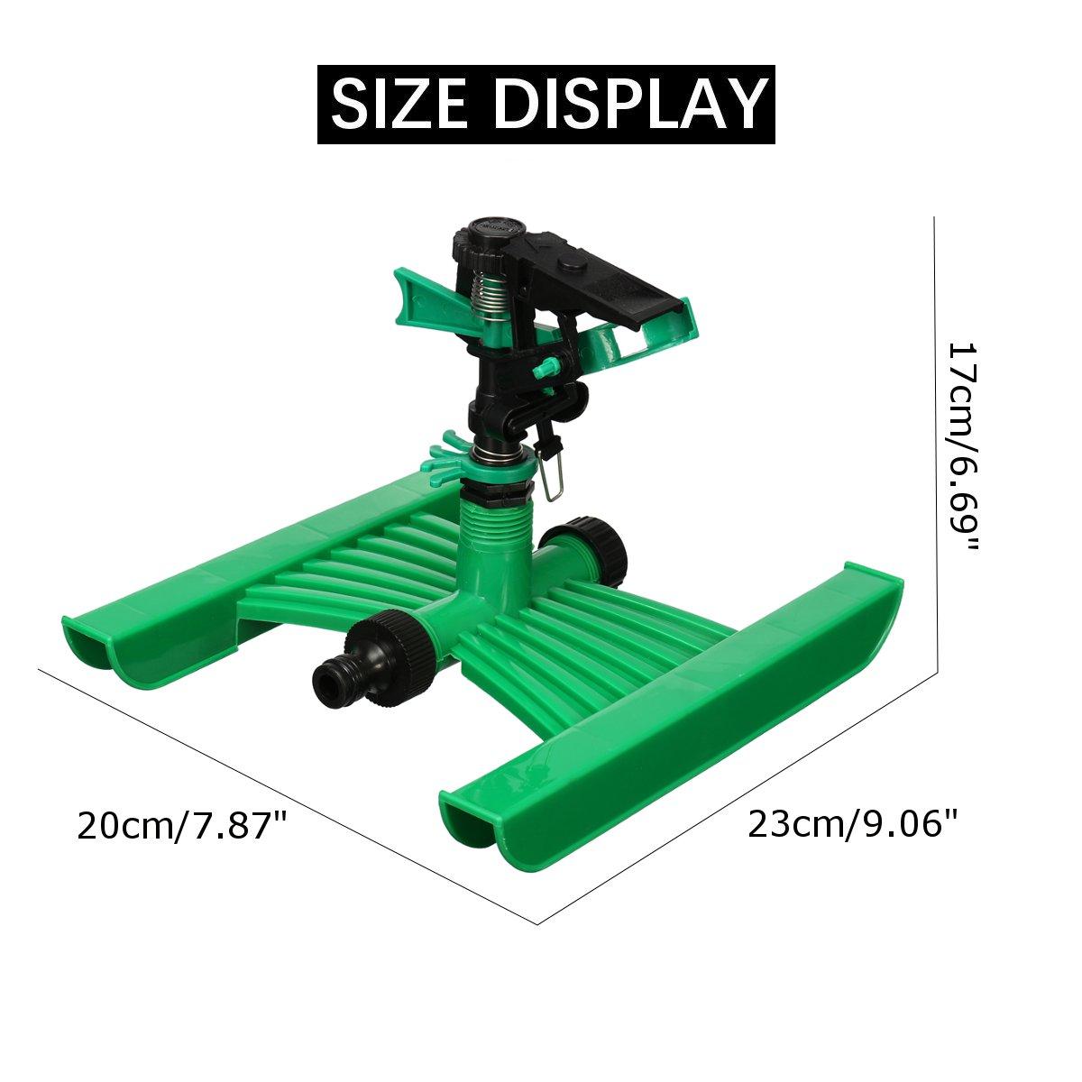 h basis plastic auto roterende gazon sprinkler tuin gazon plant gras watering tool