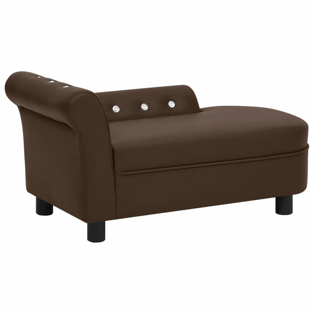 hondenbank 83x45x42 cm kunstleer bruin