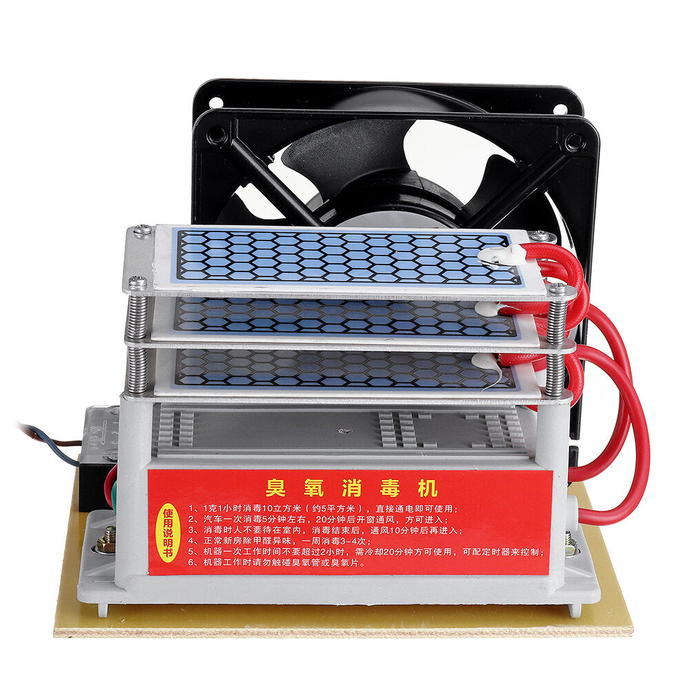 ac220 ozongenerator (3.5 g 7 g 10 g 15 g) geïntegreerde ozongenerator met ventilatormachine