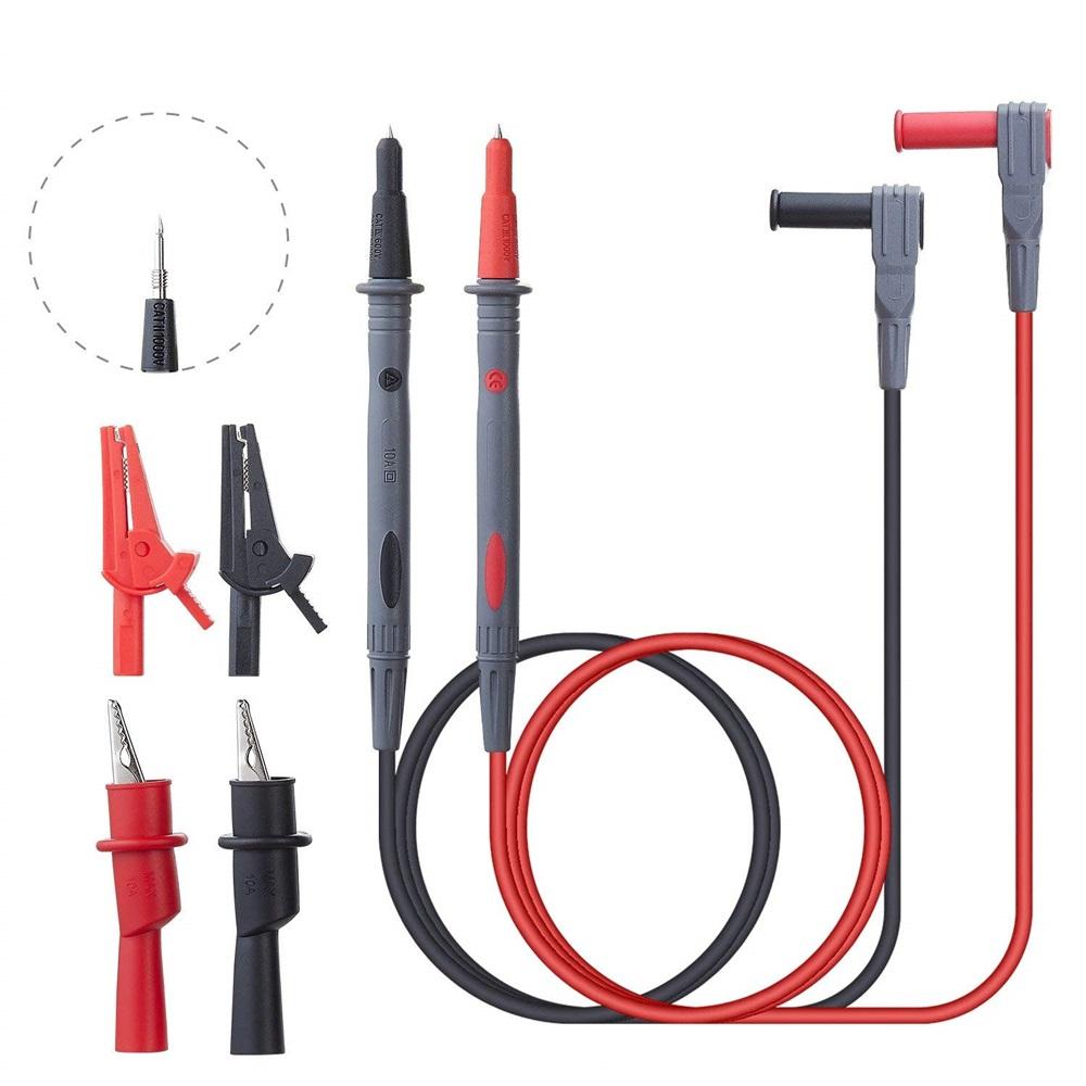 6 stuks test lead schroefdraad alligator clips veiligheid alligator clip voor universele meter multimeter