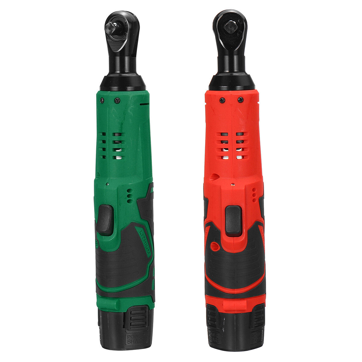 12v 4000mah elektrische ratelsleutel met led-licht 90 graden hoekmoersleutelgereedschap w / 1 / 2pcs-batterij