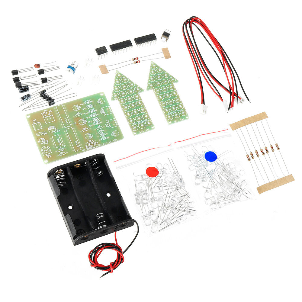 dhz waarschuwing strobe light kit onderdelen cd4017 thunder flash led elektronische kit