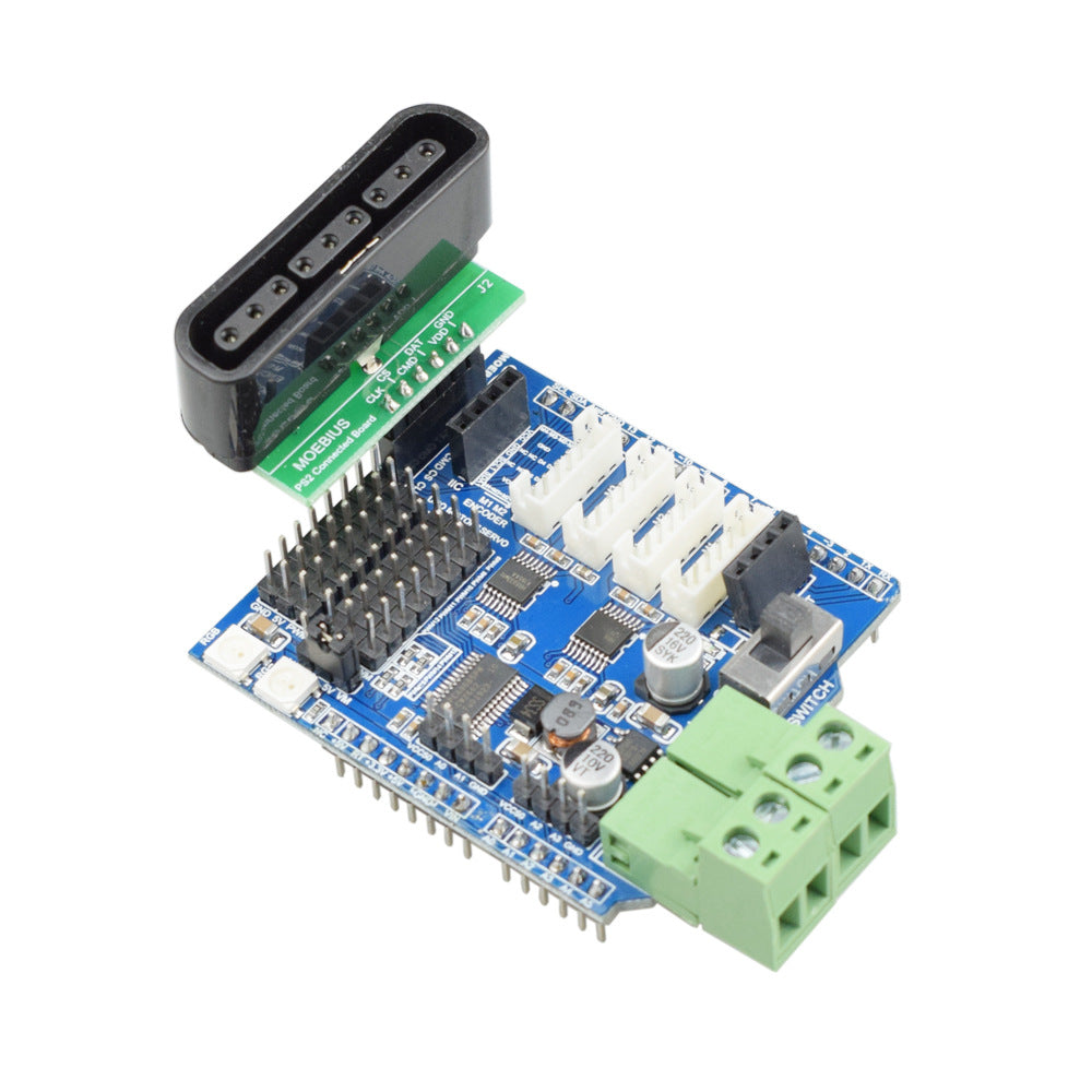 moebius 4-kanaals motor driver board compatibel met smart mecanum wheel robot car chassis voor arduino