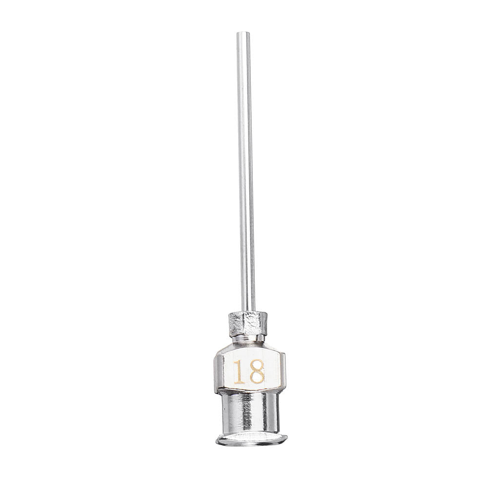 12 stuks / set 1 inch rvs blunt tip doseernaald luer lock voor spuit navullen en meten vloeistof industriële lijm applicator