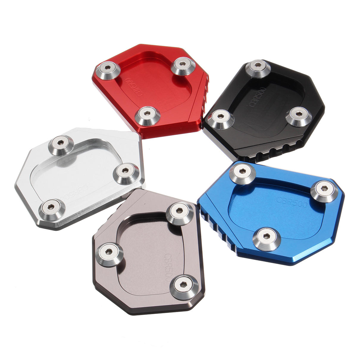 cnc aluminium kickstand zijstandaard pad voor honda cbr500r cb500f / x 2013-2015