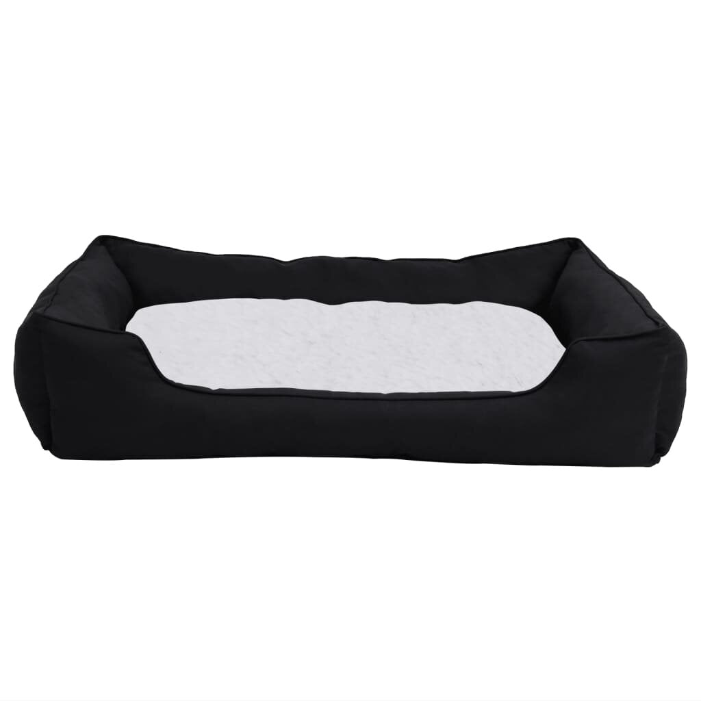 hondenbedlinnen look 85.5x70x23 cm fleece zwart wit