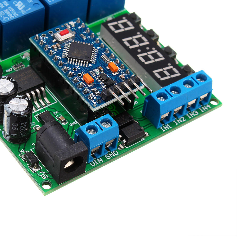 4-kanaals voor pro mini-uitbreidingskaart dhz multifunctioneel vertragingsrelais plc power timing-apparaat:
