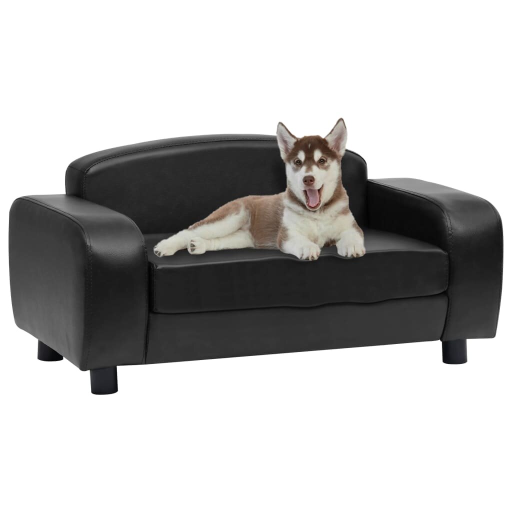 hondenbank zwart 31.5 x19.7 x15.7 kunstleer