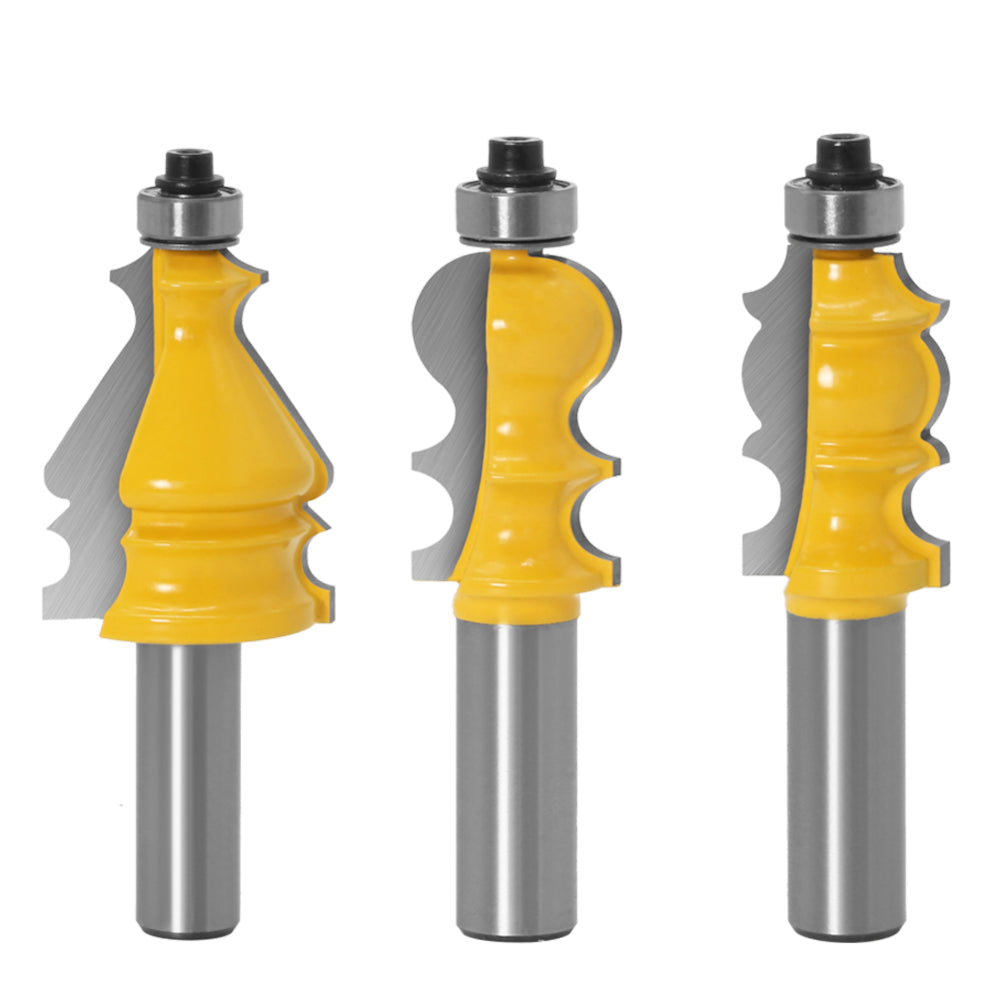 10 stuks 12mm schacht architectonische moulding leuning frezen set behuizing base cnc lijn houtbewerking snijders gezicht mill