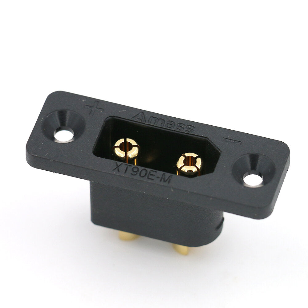 amass xt90e-m messing vergulde batterij plug vaste zwarte xt90e mannelijke connector voor rc elektrische voertuig balans auto