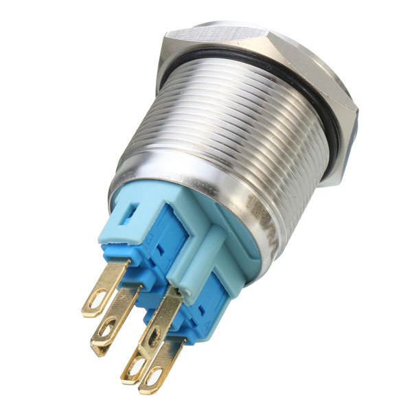 6-pins 22 mm 12v led-lichtmetalen drukknopvergrendelingsschakelaar