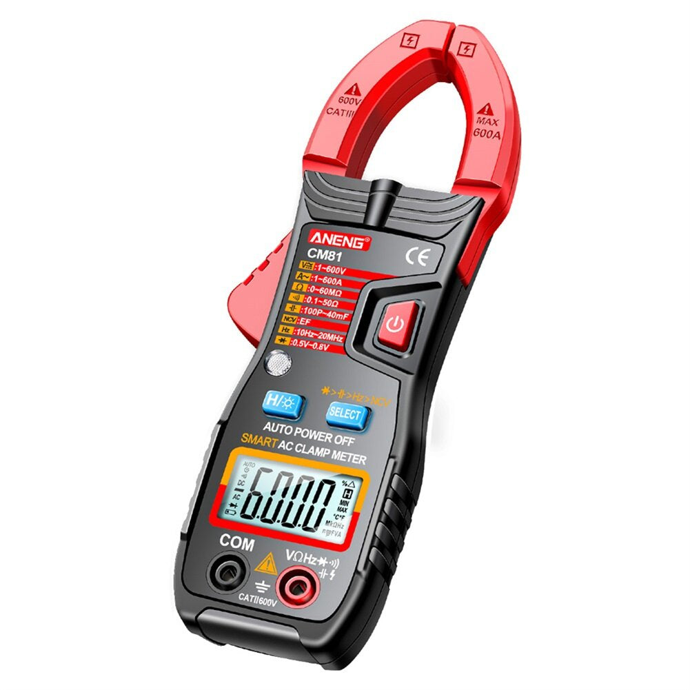 aneng cm81 6000 telt auto range ncv digitale stroomtang dc/ac spanning stroom weerstand frequentie capaciteit tester
