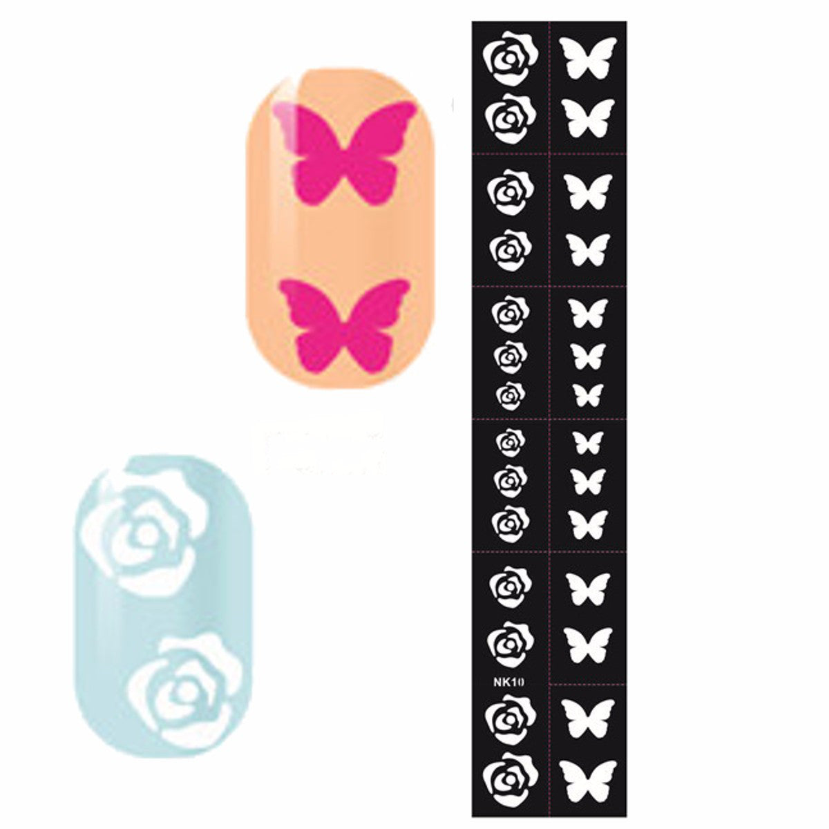 nail art stencils designs vinyl diecut stickers decal decoration tool