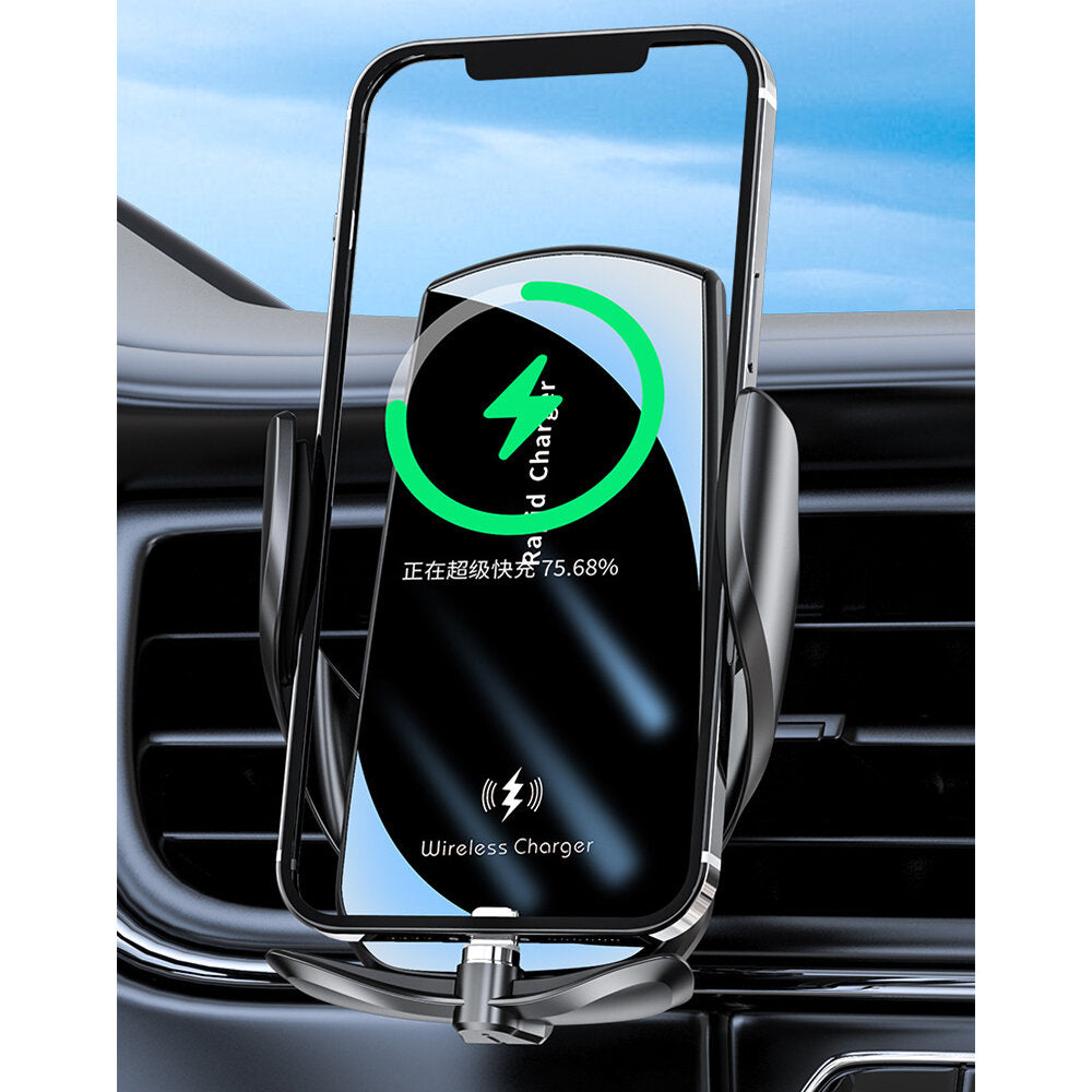 15w auto draadloze oplader snel laadstation luchtuitlaat telefoon houder voor iphone samsung xiaomi