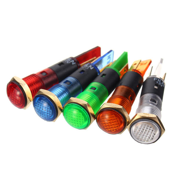 dc 12v 8mm led indicator auto boot licht pilot dash dashboard panel waarschuwingslamp