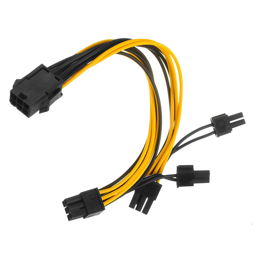 5 stuks pci-e 6-pins naar 2x 6+2-pins voedingssplitterkabel pcie pci express