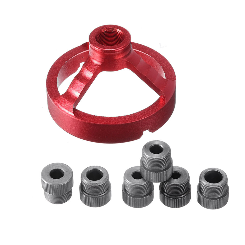 5/6/7/8/9 / 10mm boorgeleider verticale boren armatuur aluminium rechte hoek ronde v boor punch locator houtbewerking tool