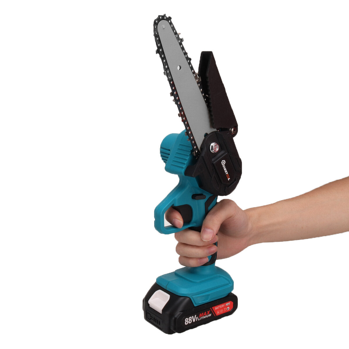 1200w 10000rpm 9000mah 6inch elektrische kettingzaag oplaadbaar handheld snijgereedschap met 2 batterijen