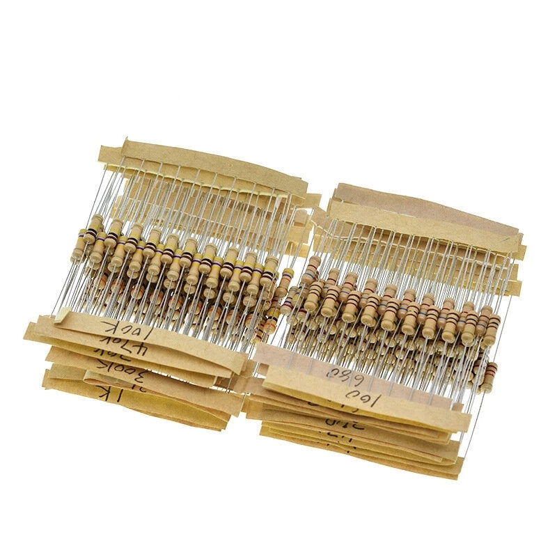 300 stuks 30 waarden film weerstanden pakket 1/2w 5% 10r-1m carbon film metalen weerstanden assortiment kit set