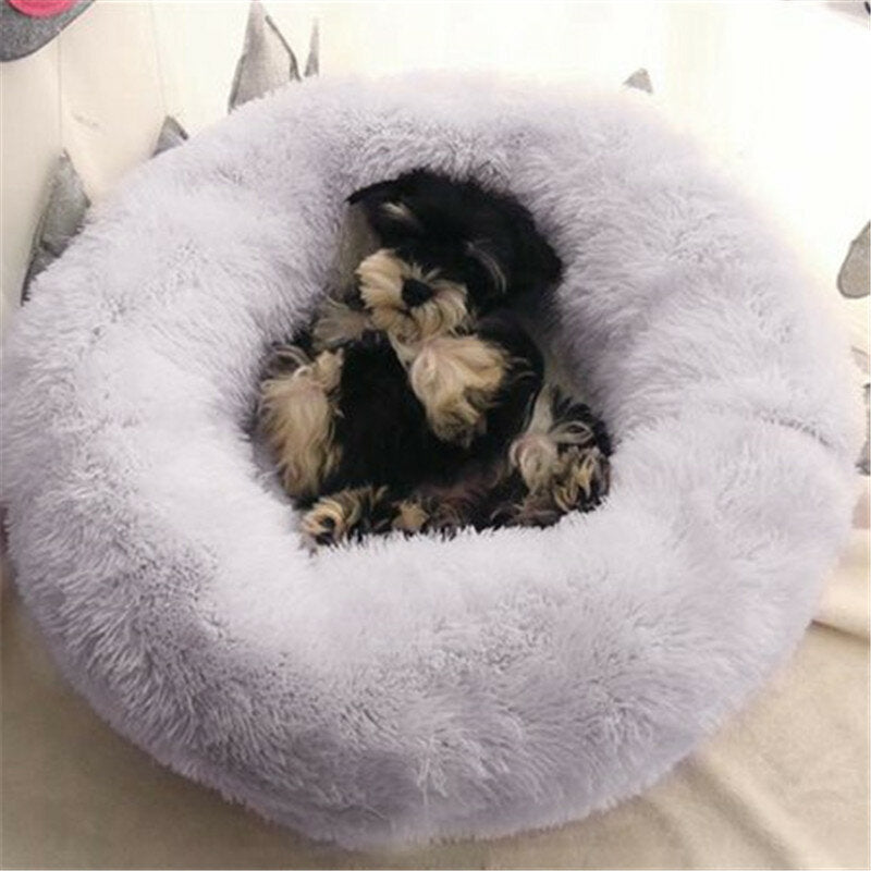 hondenbedden hond kat rustgevend warm soft pluche schattig rond nest comfortabel slapen