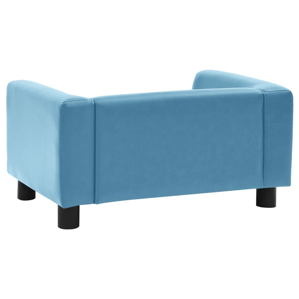hondensofa 60x43x30 cm pluche en kunstleer turquoise