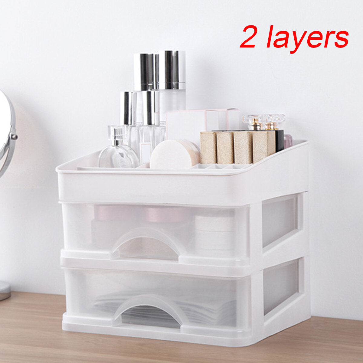 plastic cosmetische lade make-up organizer opbergdoos container houder desktop met lade