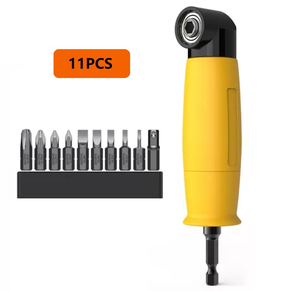 1/4 inch 6.35 mm interface 90 graden elektrische hoekschroevendraaierbit met 10 stuks / 32 stuks 25 mm bits