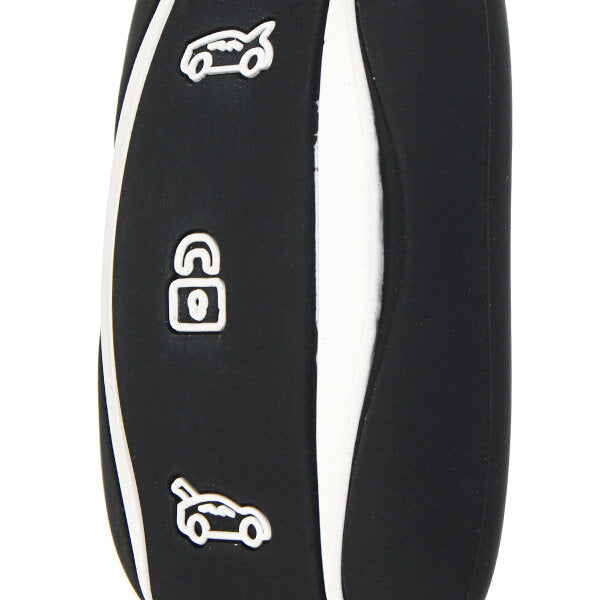 3 button silicone smart remote key cover fob case sleutelhouder met sleutelhanger voor tesla model x