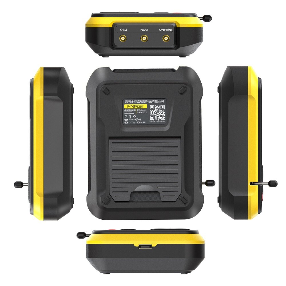 fnirsi dso-tc2 handheld digitale oscilloscoop lcr-meter grafisch display transistortester 2.4-inch tft kleurenscherm led-achtergrondverlichting voor autoreparatie reparatie van apparaten
