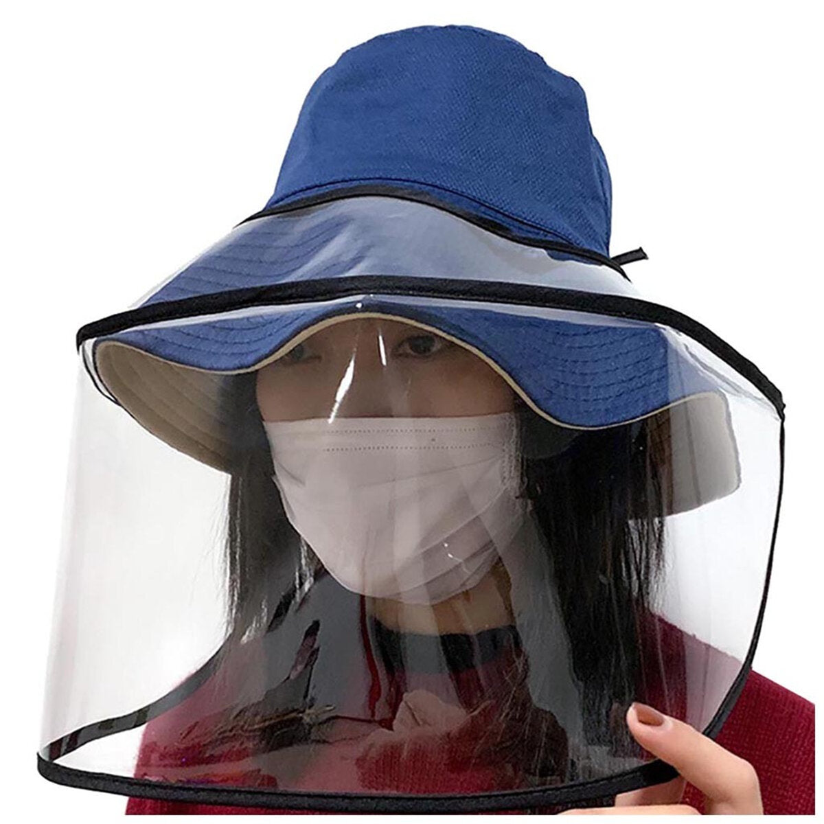 vissershoed helder masker afneembare beschermkap anti-condens full face outdoor