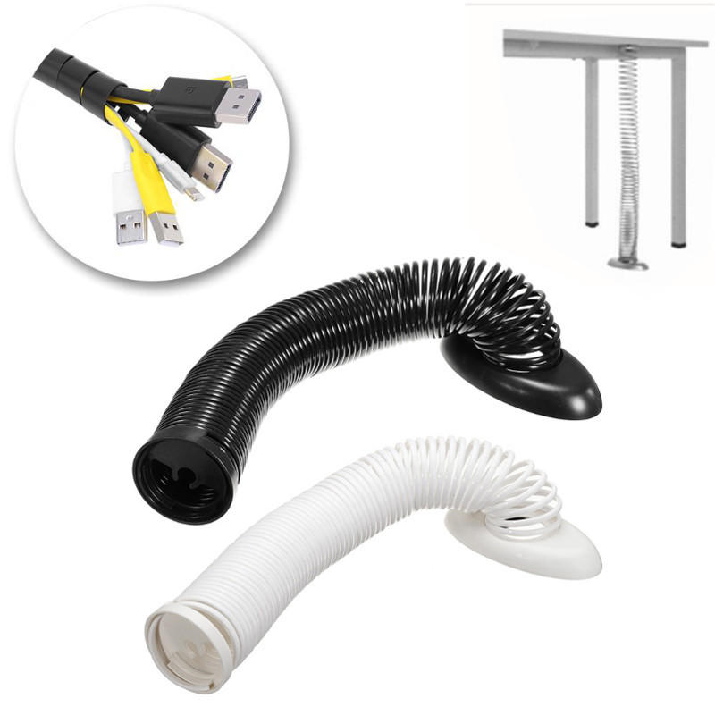 spiraalvormige buis van 5.5 cm flexibele draadomslag home desktop pc beheer kabelkoordorganizer