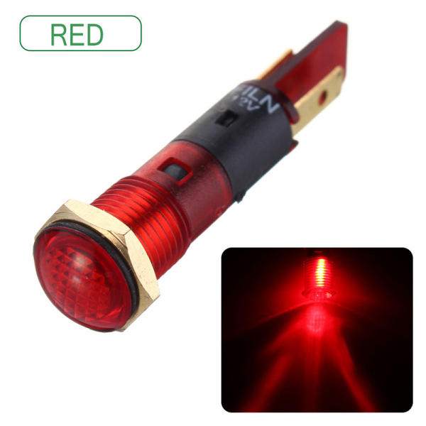 dc 12v 8mm led indicator auto boot licht pilot dash dashboard panel waarschuwingslamp