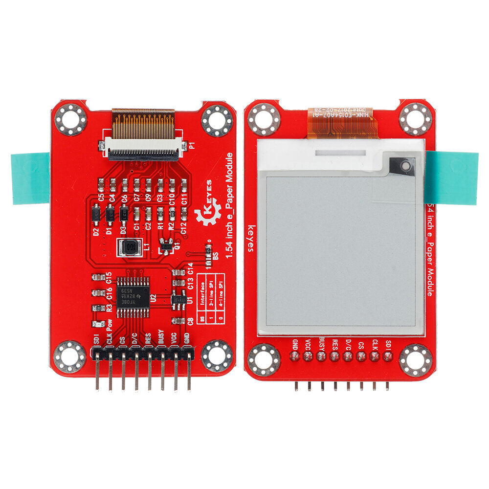 1.54 inch elektronische flexibele inkt scherm display module zwart en wit dual color e-parper oled