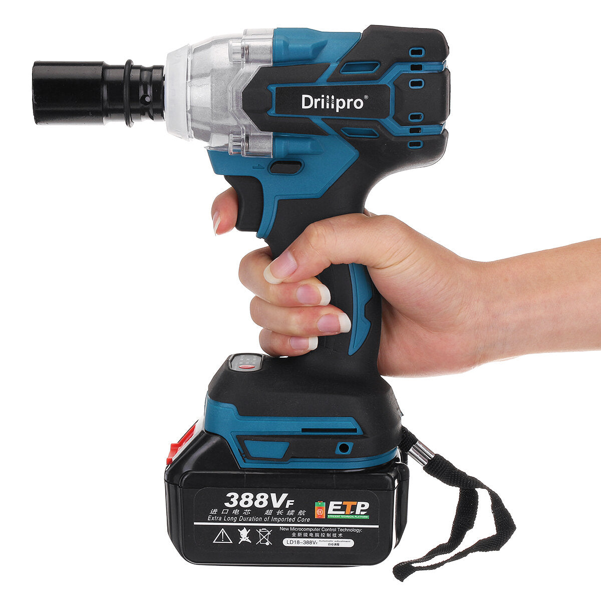 520n.m elektrische draadloze borstelloze slagmoersleutel klinkhamer boorschroevendraaier kit met 1pc batterij voor makita