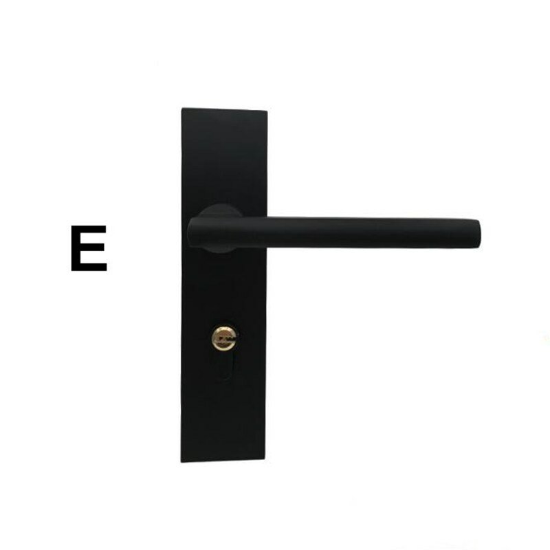 matzwart aluminium deurslot mechanische binnendeurhendel cilinderslot hendel klink home security mute locker met sleutels nieuwe woonaccessoires