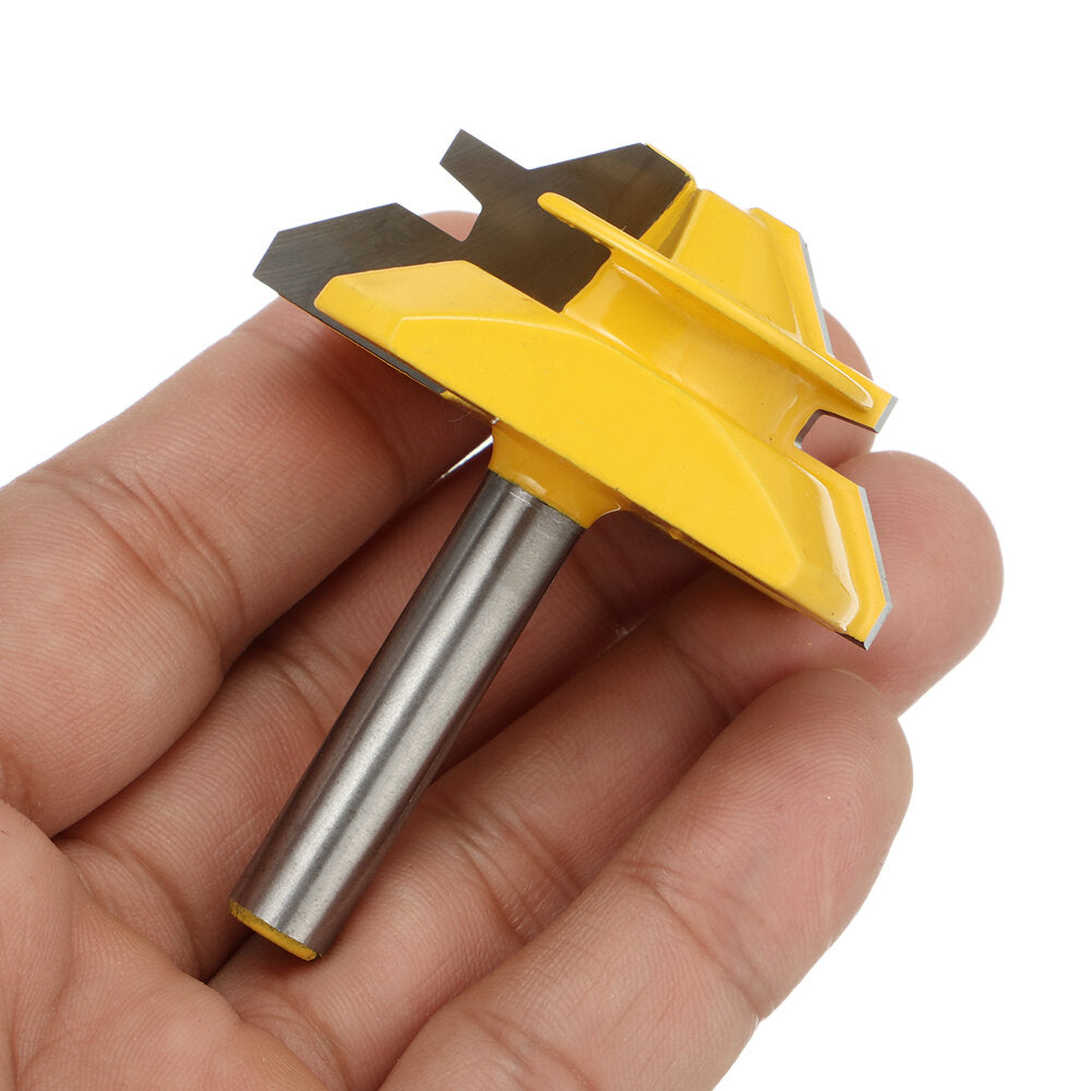 1/4 inch 6.35 / 8mm schacht 45 graden lock mitre router bit tenon frees houtbewerking tool voor hout gereedschap