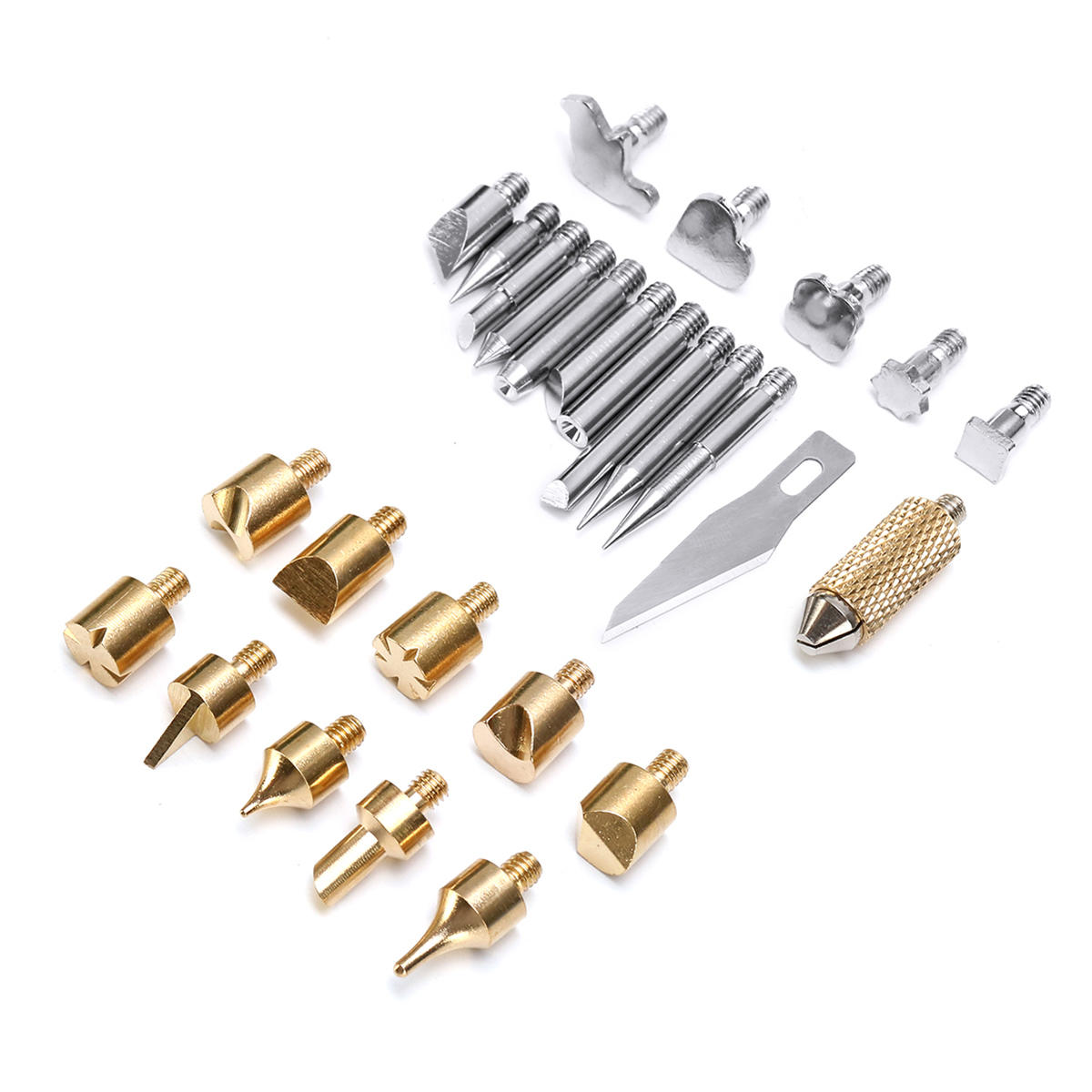 60 stuks 60w houtgestookte pen set tips stencil soldeerbout gereedschap pyrography ambachten kit