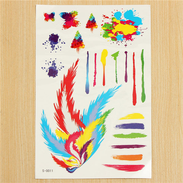 waterdichte graffiti tattoo sticker tijdelijke tattoos veelkleurige vinger inkt schilderen verwijderbaar