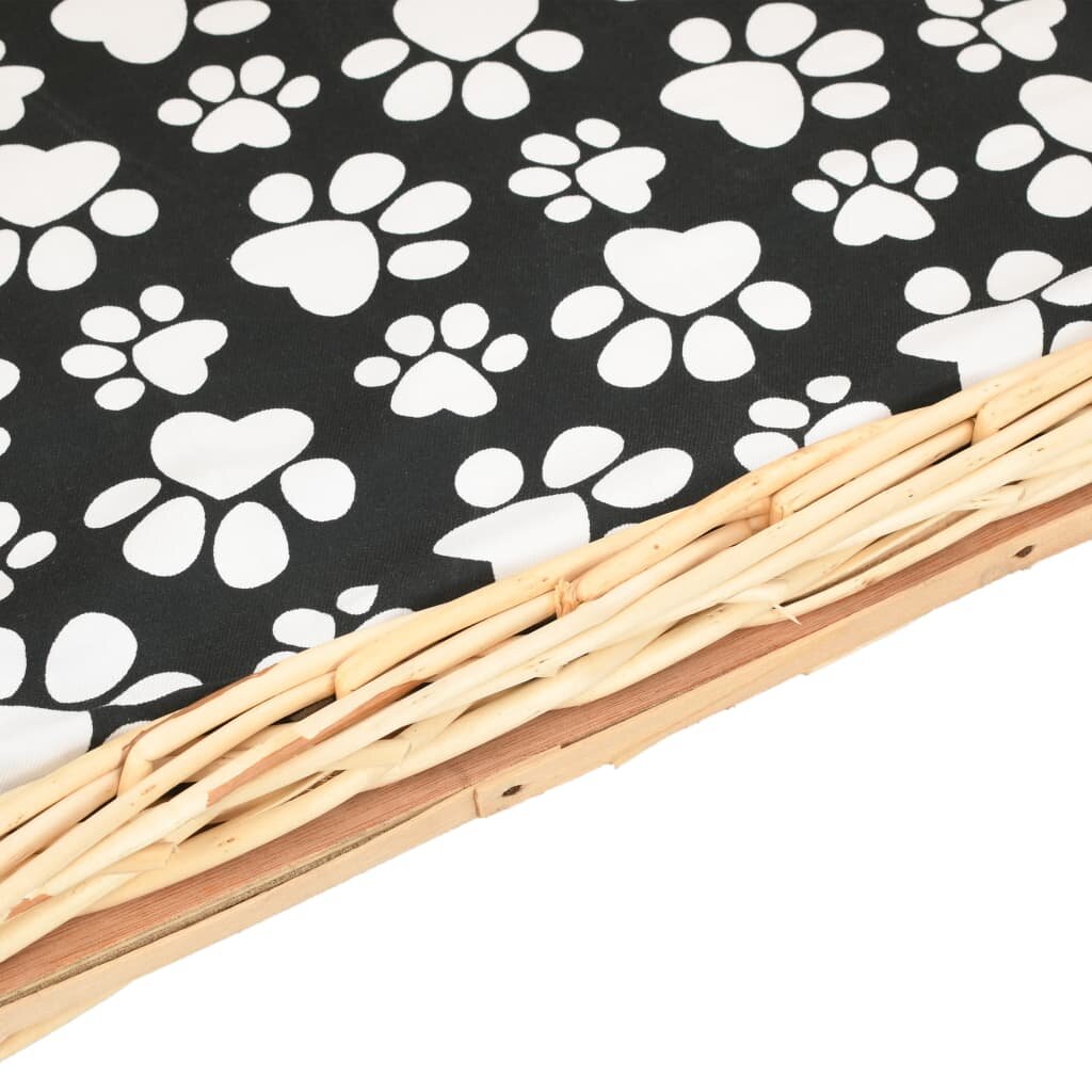 hondenmand met kussen 50x33x30 cm naturel wilg