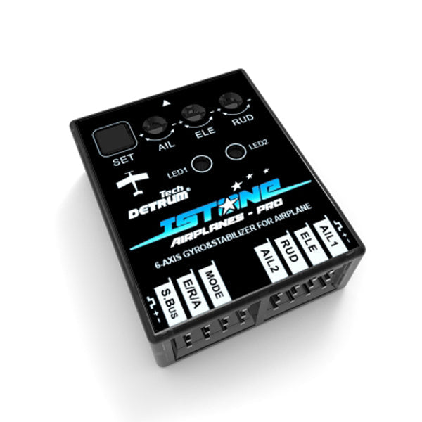 dynam detrum istone pro 6-assige gyro flight controller stabilisator met abs plastic systeem voor rc radiografische vliegtuig v vleugel