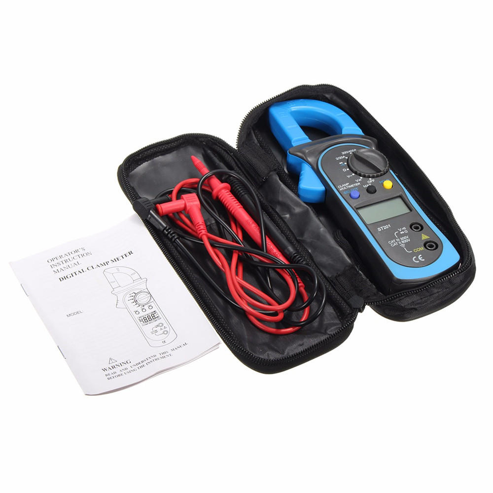 st-201 digitale stroomtang multimeter ohm ampèremeter ac / dc-spanning ac-stroomweerstandstester