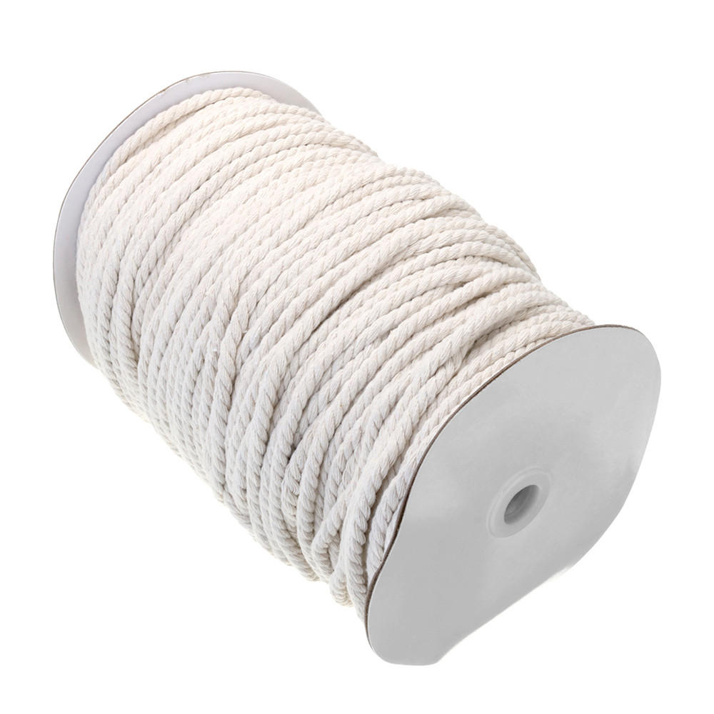 3/4/5/6mm natuurlijke witte gevlochten draad katoen twisted cord touw dhz craft macrame string