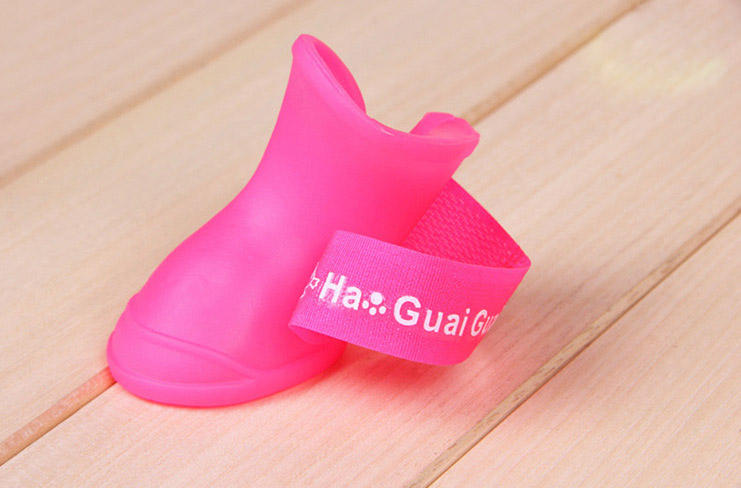 4 stuks / 1 set draagbare hond waterdichte laarzen regen schoenen antislip