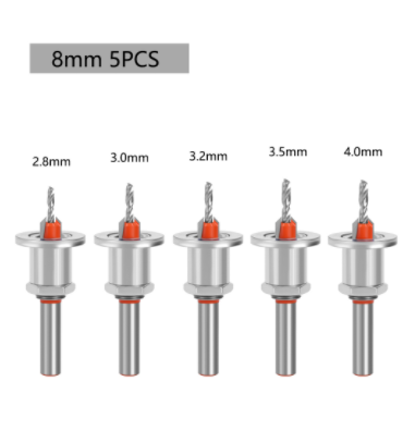lavie 5 stuks 8mm schacht hss verzinkboor houtbewerking router bit set frees tapeinduithalerset remon sloop