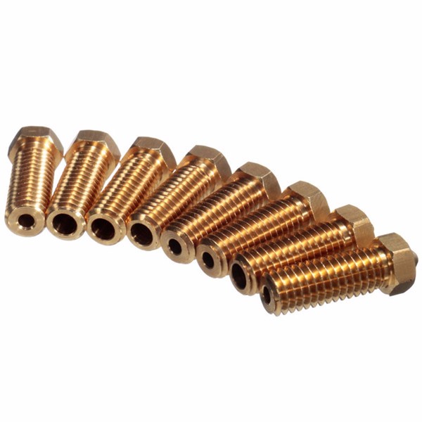 4 maat messing mondstuk 3.0mm/1.75mm abs/pla filament extruder mondstuk voor 3d printer